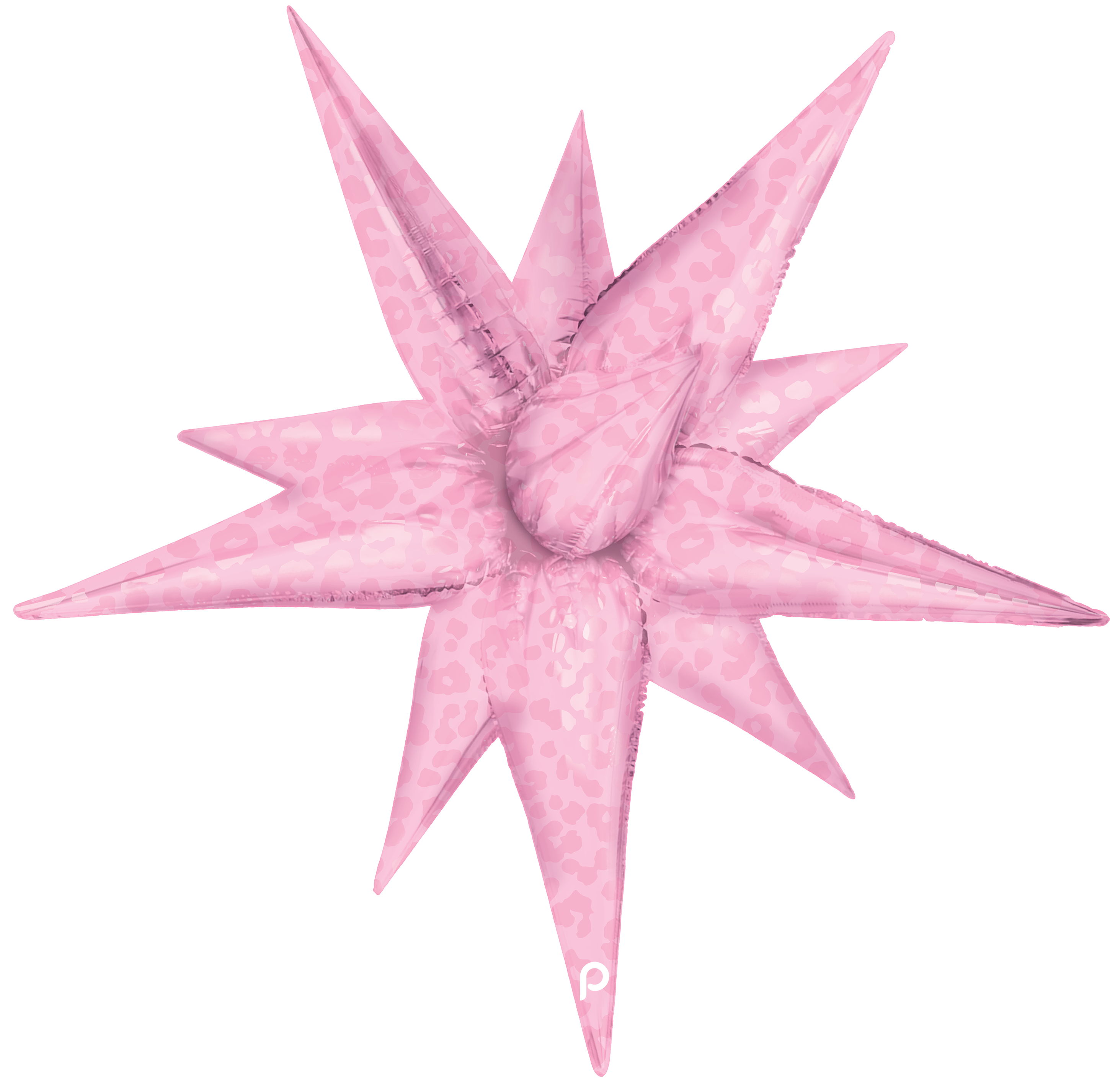 PRIMA 26" Light Pink Matte & Shiny Leopard Print Starburst